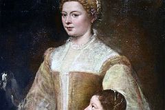 Titian 1550 The Portrait of a Lady and Her Daughter From Cobbe Collection Hatchlands Park England At New York Met Breuer Unfinished.jpg